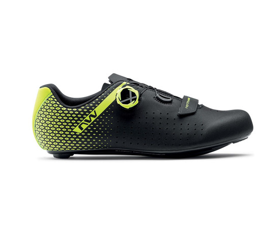 Shoes Northwave Core Plus 2 Road black-yellow fluo-43, Suurus: 45