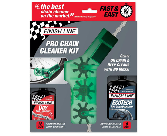 Chain care kit Finish Line Chain Cleaner with degreaser and lube