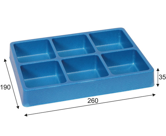 Workshop table part Cyclus Tools Tray with 6 compartments (720672)