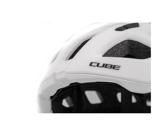 Helmet Cube Road Race white-S/M (53-57), Dydis: S/M (53-57)