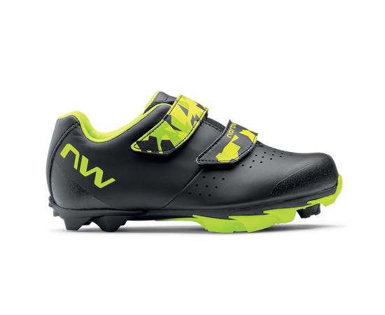 Shoes Northwave Origin Junior MTB XC black-yellow fluo-36, Size: 38