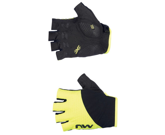 Gloves Northwave Fast Short yellow fluo-black-S, Izmērs: S