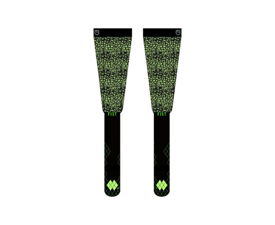 FIST Beinling/Socke Croc S-M, schwarz-grün , Size: S-M, Kolor: Black-green
