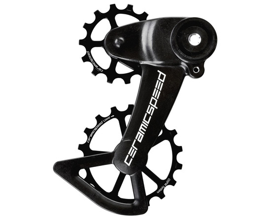 Tension and guide pulley set CeramicSpeed Oversized X for SRAM Eagle AXS Alloy 607 stainless steel black (107002)