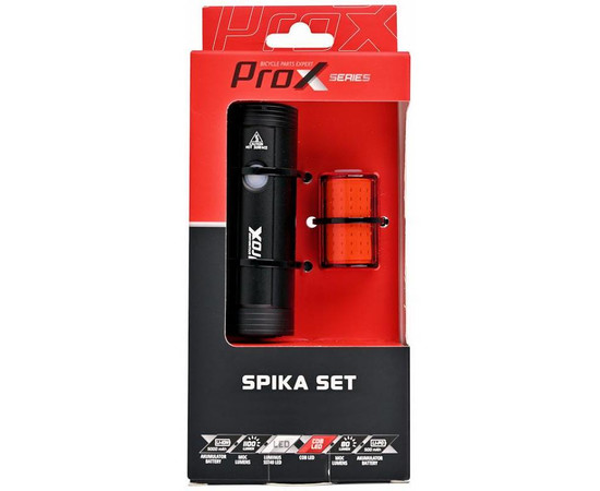 Light set ProX Spika 1100Lm + Zera S 80Lm USB