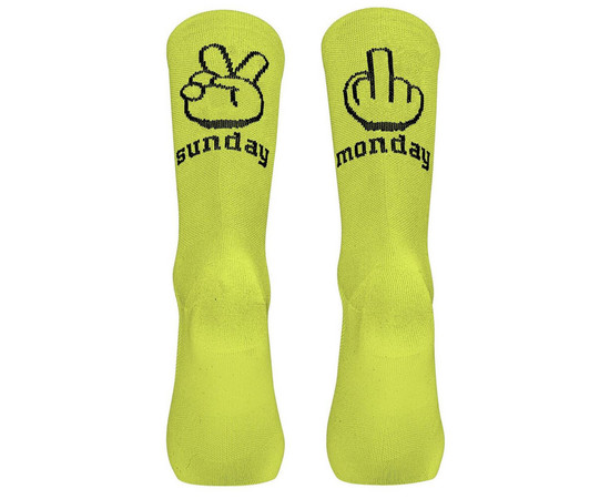 Socks Northwave Sunday Monday yellow fluo-M (40/43), Size: M (40/43)
