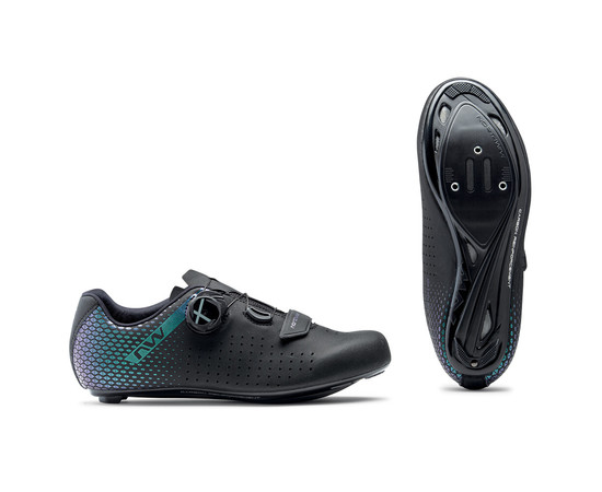 Cycling shoes Northwave Core Plus 2 WMN Road black-iridescent-40, Dydis: 40