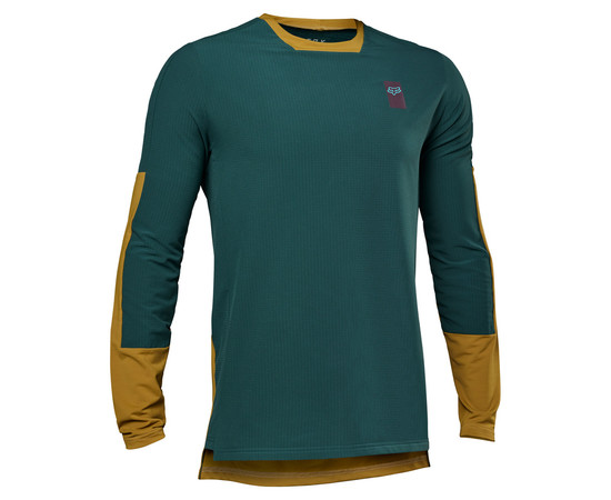 Dviratininko marškinėliai FOX DEFEND THERMAL LS, Suurus: L, Värv: Emerald