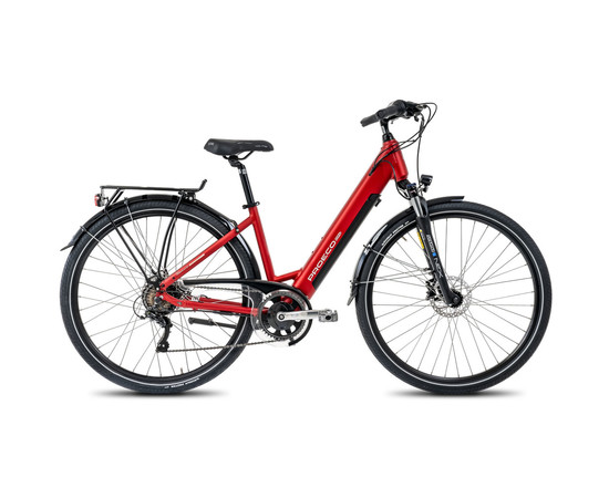 E-bike ProEco:ON Wave LTD 1.0 504Wh red-silver-17" / M, Size: 19" / L