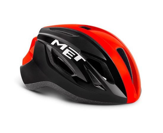 MET STRALE ROAD HELMET, Size: S (52-56), Colors: Black / Red 