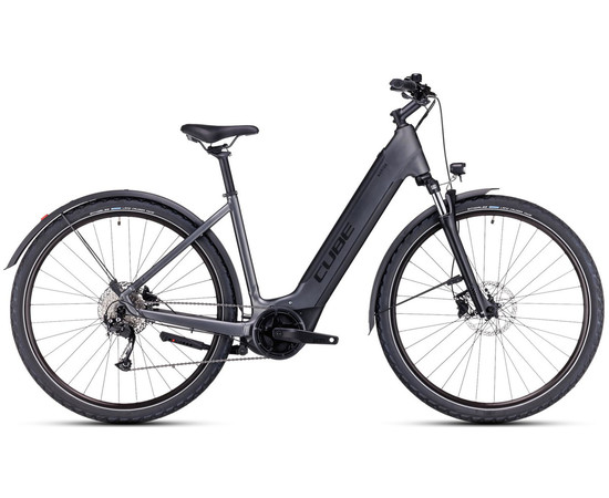 E-bike Cube Nuride Hybrid Performance 625 Allroad Easy Entry graphite'n'black 2023-50 cm / S, Izmērs: 50 cm / S
