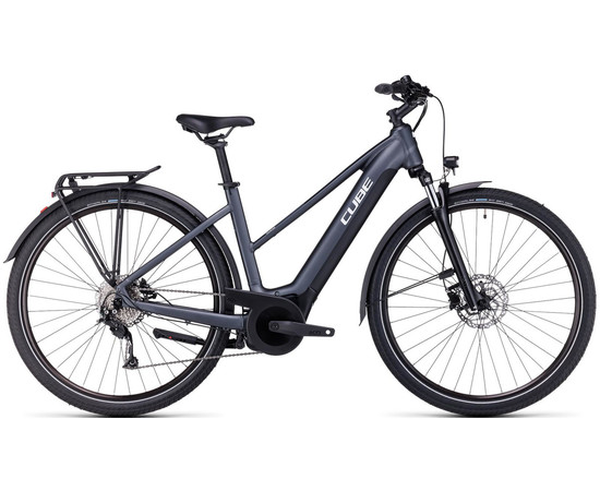 E-bike Cube Touring Hybrid ONE 500 Trapeze grey'n'white 2023-50 cm / S, Izmērs: 54 cm / M