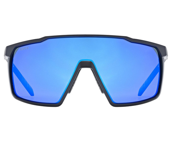 Glasses Uvex mtn perform S black matt / mirror blue
