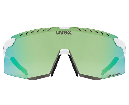 Glasses Uvex pace stage CV white matt / mirror green