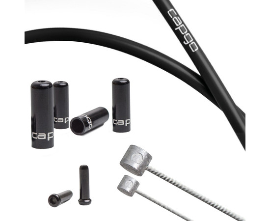 Brake cable set Capgo BL stainless PTFE for Shimano MTB black
