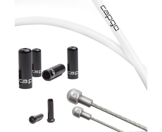 Brake cable set Capgo BL stainless PTFE for Shimano/Sram Road white
