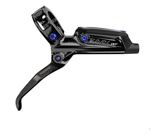 SRAM Level Ultimate Disc Brake and Lever - Front, Hydraulic, Post Mount, Black with Rainbow Hardware, B1