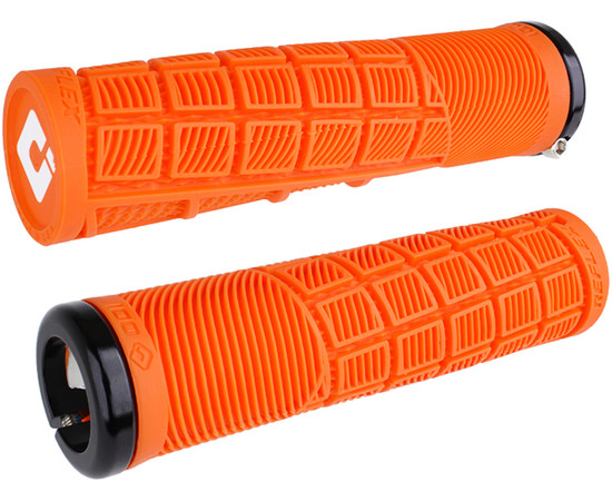 ODI Griffe Reflex v2.1 Lock-On orange, 135mm schwarze Klemmringe