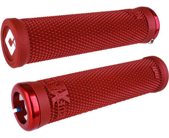 ODI Griffe Ruffian XL V2.1 Lock-On rot, 135mm, rote Klemmringe