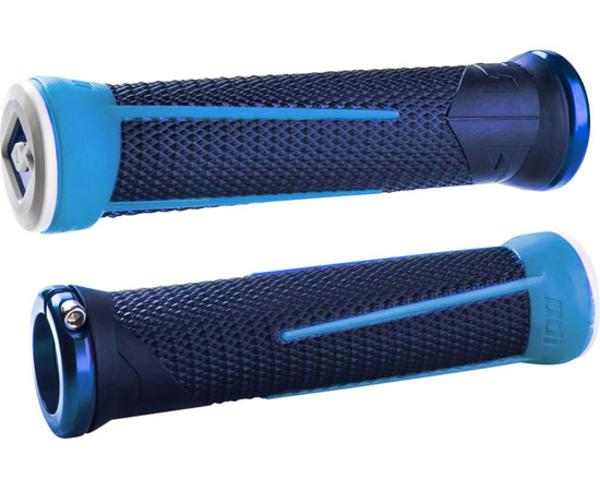 ODI MTB grips AG1 Signature Lock-On 2.1 blue-lightblue, 135mm blue clamps