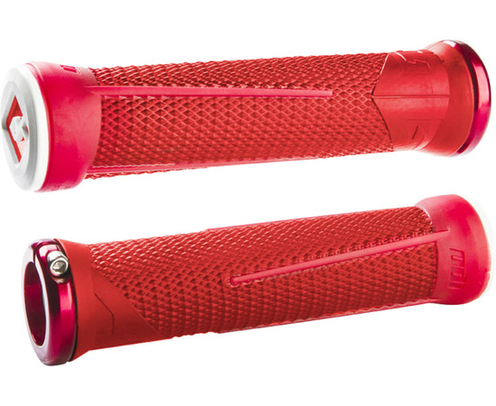 ODI MTB grips AG1 Signature Lock-On 2.1 red-fire red, 135mm red clamps