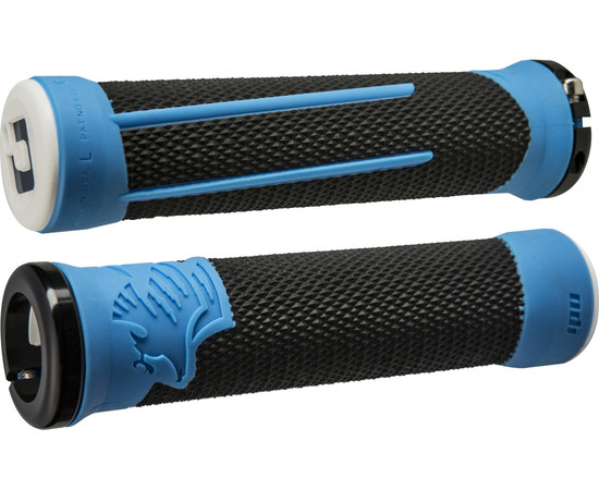 ODI MTB grips AG2 Signature Lock-On 2.1 black-blue, 135mm black clamps