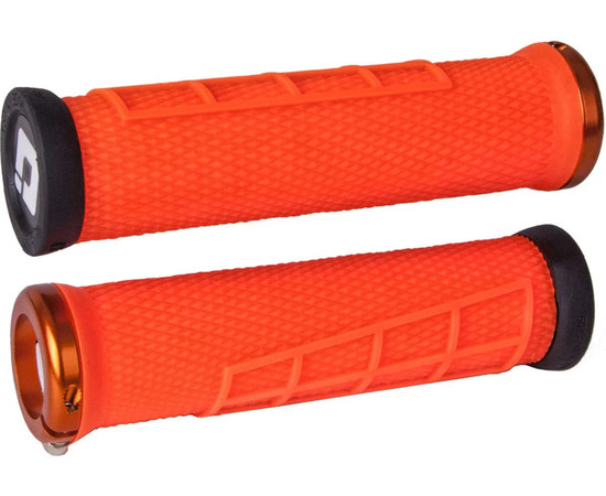 ODI MTB grips Elite Flow Lock On 2.1 orange, 130mm orange clamps