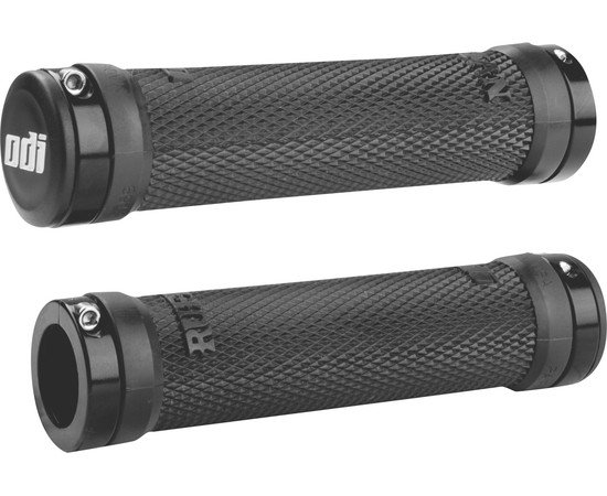 ODI MTB grips Ruffian Lock-On black, 130mm black clamps, Bonus Pack
