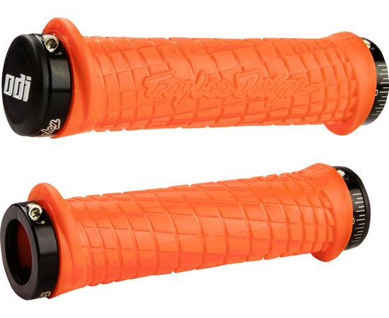 ODI MTB grips Troy Lee Designs Lock-On orange, 130mm black clamps