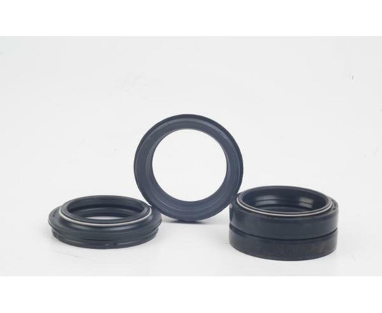 FORK DUST WIPER KIT - 40mm BLACK (INCLUDES FLANGED WIPER SEALS & OIL SEALS) - TO