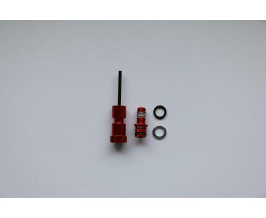 FORK REBOUND DAMPER KNOB KIT - (INCLUDES ADJUSTER KNOB & BOLT) RED SHORT 26" - R