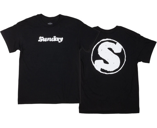 Sunday T-Shirt Hard Print schwarz-weiß, L 
