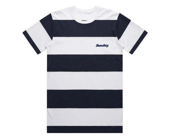 Sunday T-Shirt Stitched Classy Game navy/weiß mit schwarz, XL 