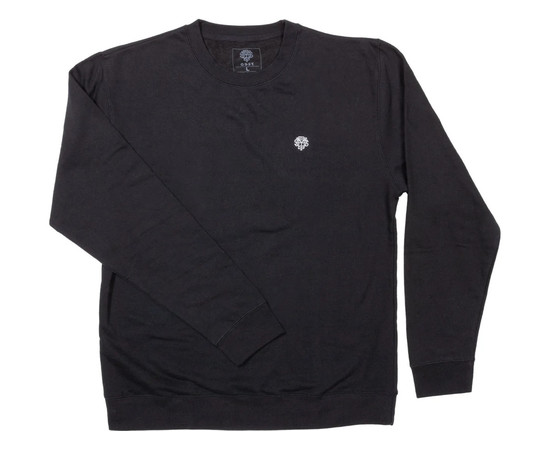 Odyssey Sweatshirt Stitched Monogram Crewneck schwarz mit weiß bedruckt M 
