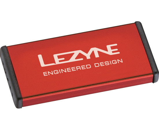 Lezyne Repair Kit Metal, Alloy Box, 6xPatch, 1xScuffer, 1xTire Boots, red