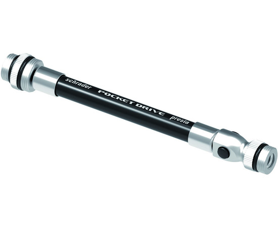 Replacement ABS Flex Hose Presta/ Shrader, for pocket drive mini pump s, black/silver