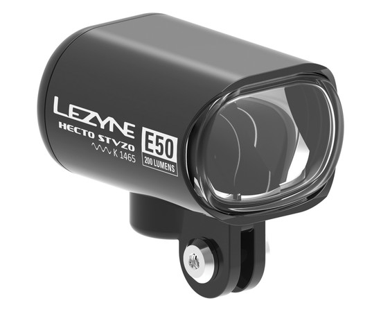 Lezyne LED Ebike Light Hecto StVZO E50, 50Lux 200Lum , Wire fork Mount, 50Cm Wire
