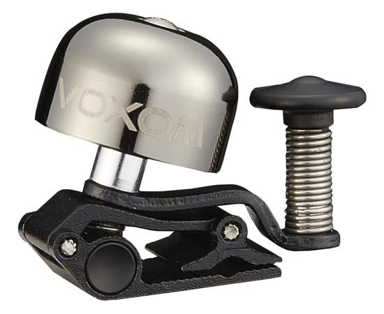 Voxom Bicycle Bell Kl18 darkchrome, Micro-Clip Bell