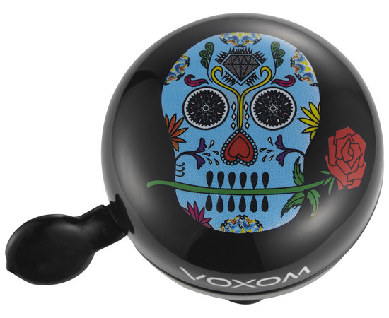 Voxom Bicycle Bell KL22 Skull Black, Farbe: Black