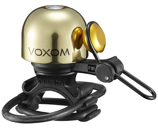 Voxom Bicylce Bell Kl20, gold, 22,2-31,8mm, O-Ring, Krāsa: Gold