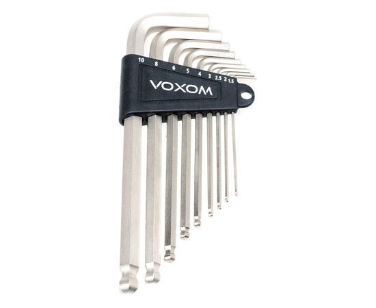 Voxom Hex Key Wrench Set WKl5 1.5/2/2.5/3/4/5/6/8/10MM silver