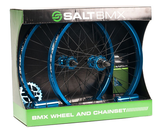 salt VALON wheel & chainset salt semi-sealed cassette hub 9T for rear, cyan