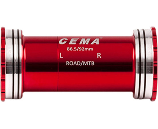 BB86-BB92 for SRAM GXP W: 86,5/92 x ID: 41 mm Ceramic - Red, Interlock