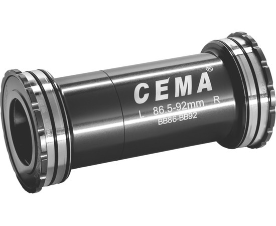 CEMA Innenlager BB89 für Shimano W: 89,5 x ID: 41 mm Edelstahl - schwarz