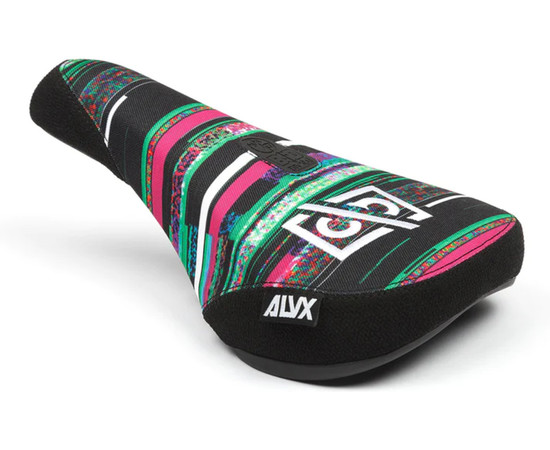 BSD Alvx Eject Sattel - Mid Pivotal VX Glitch (schwarz, pink, teal) Alex Donnachie Signature