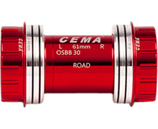 OSBB for SRAM GXP W: 61 x ID: 46 mm Stainless Steel - Red, Interlock