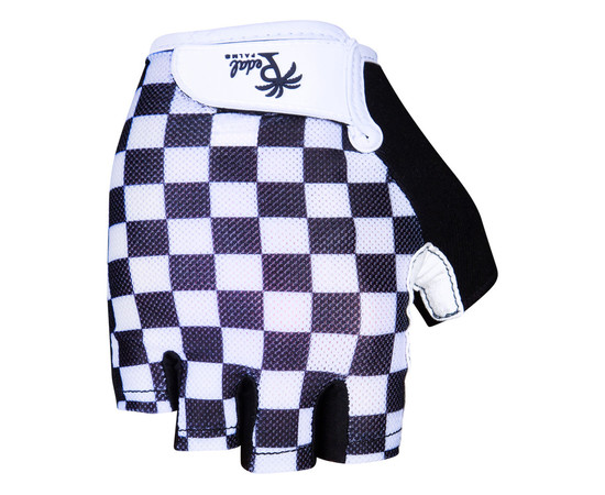 Pedal Palms short finger gloves Checker, Black white, Size: XXL, Colors: Black-white