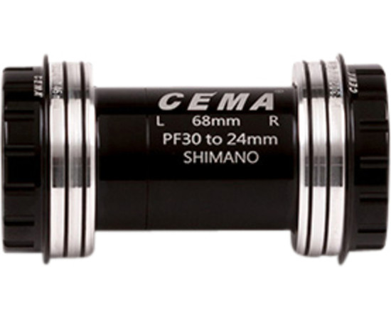 PF30 for Shimano W: 68/73 x ID: 46 mm Ceramic - Black, Interlock