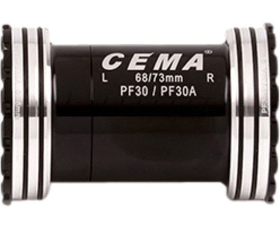 PF30 for Shimano W: 68/73 x ID: 46 mm Stainless Steel - Black, Interlock