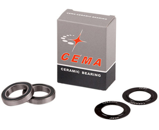 Sparepart bearing kit for CEMA BB Includes 2 bearings and 2 covers CEMA 30 mm - Ceramic - Black